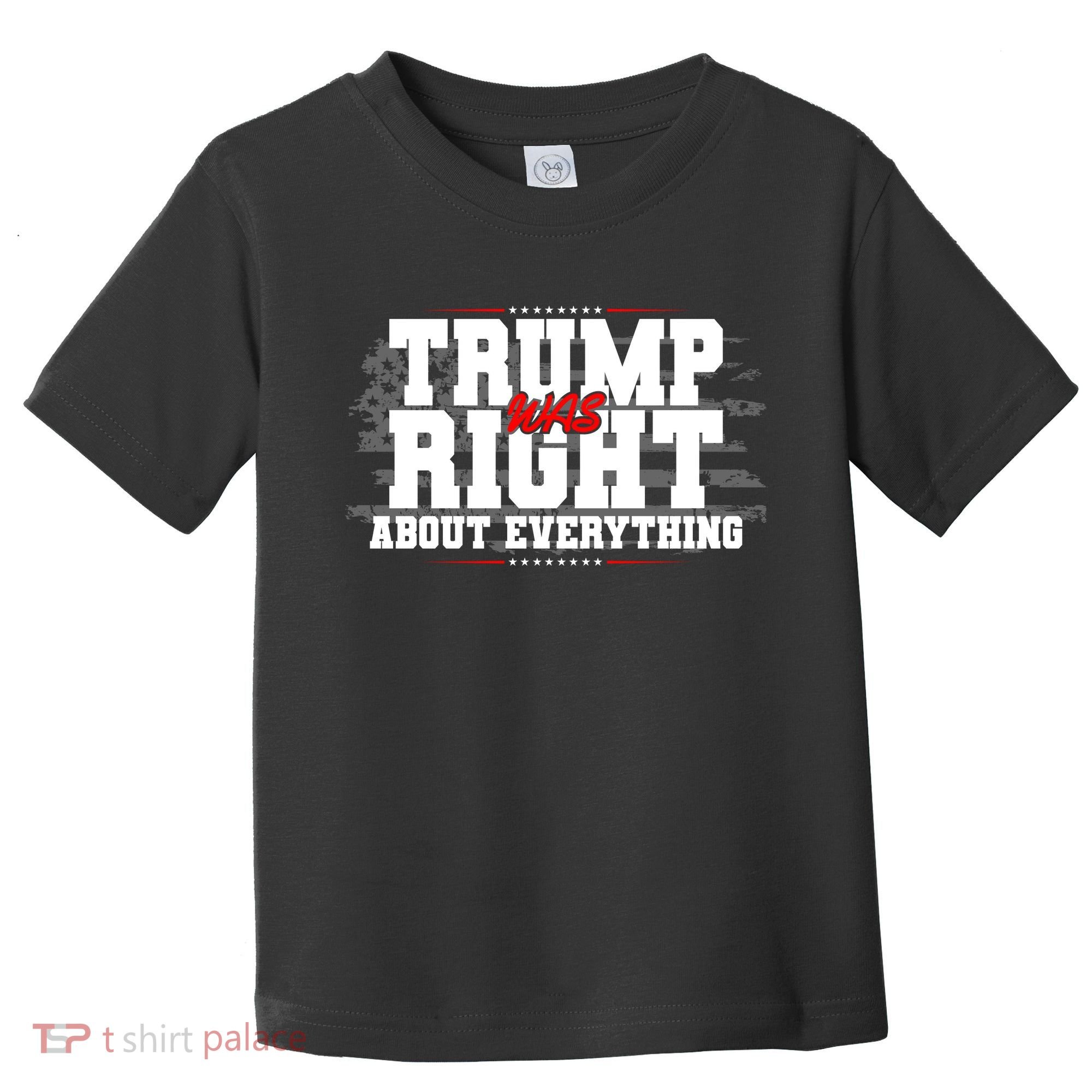 Patriotic Trump Was Right About Everything USA Flag Toddler T-Shirt
