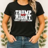 Patriotic Trump Was Right About Everything USA Flag Women's T-Shirt thumb 2
