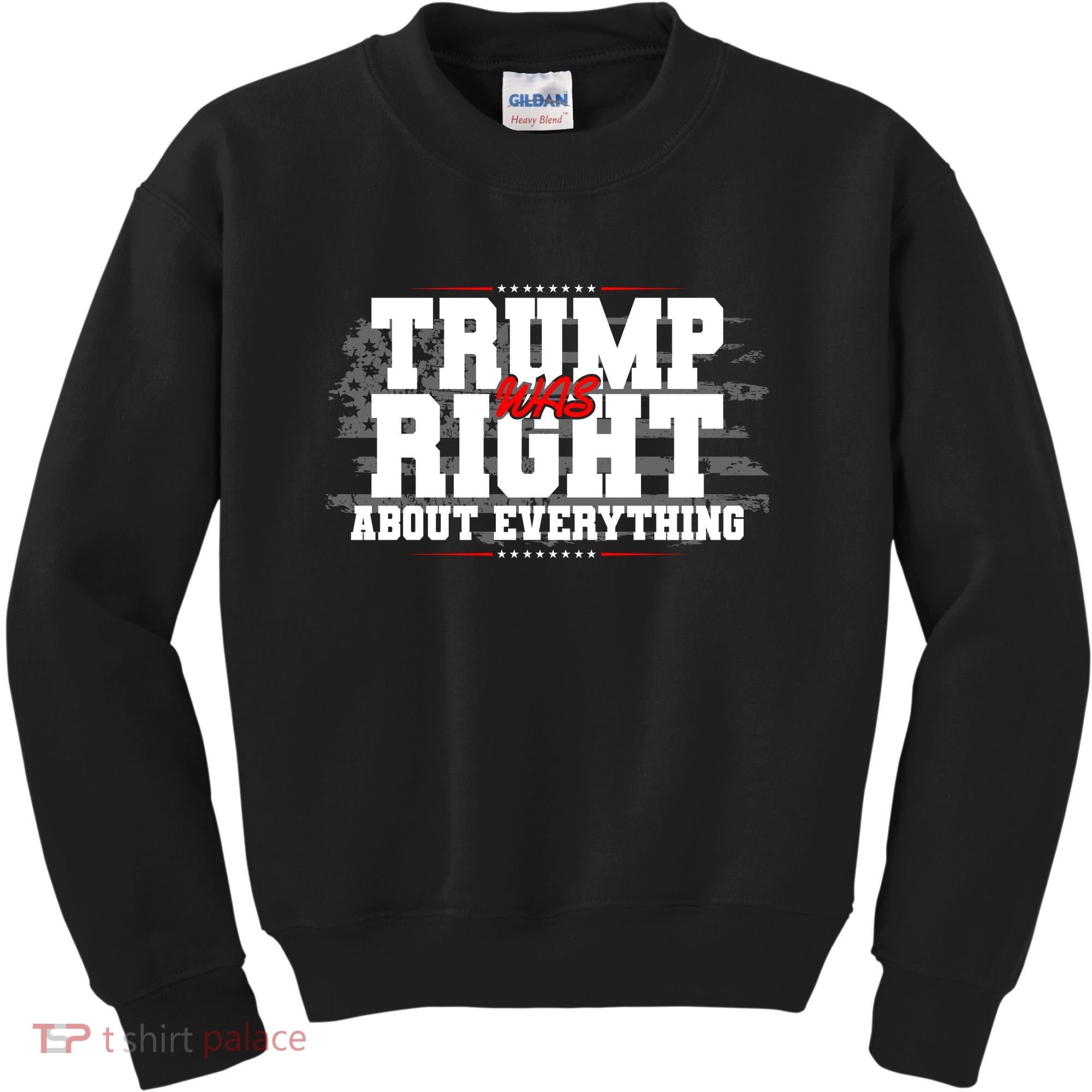 Patriotic Trump Was Right About Everything USA Flag Kids Sweatshirt