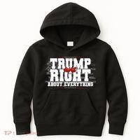 Patriotic Trump Was Right About Everything USA Flag Kids Hoodie thumb 0
