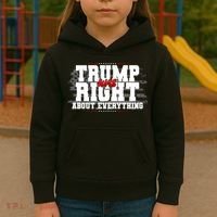 Patriotic Trump Was Right About Everything USA Flag Kids Hoodie thumb 3
