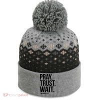 Pray Trust Wait Matthew 21:22 Scripture Christian Gift The Baniff Cuffed Pom Beanie thumb 0