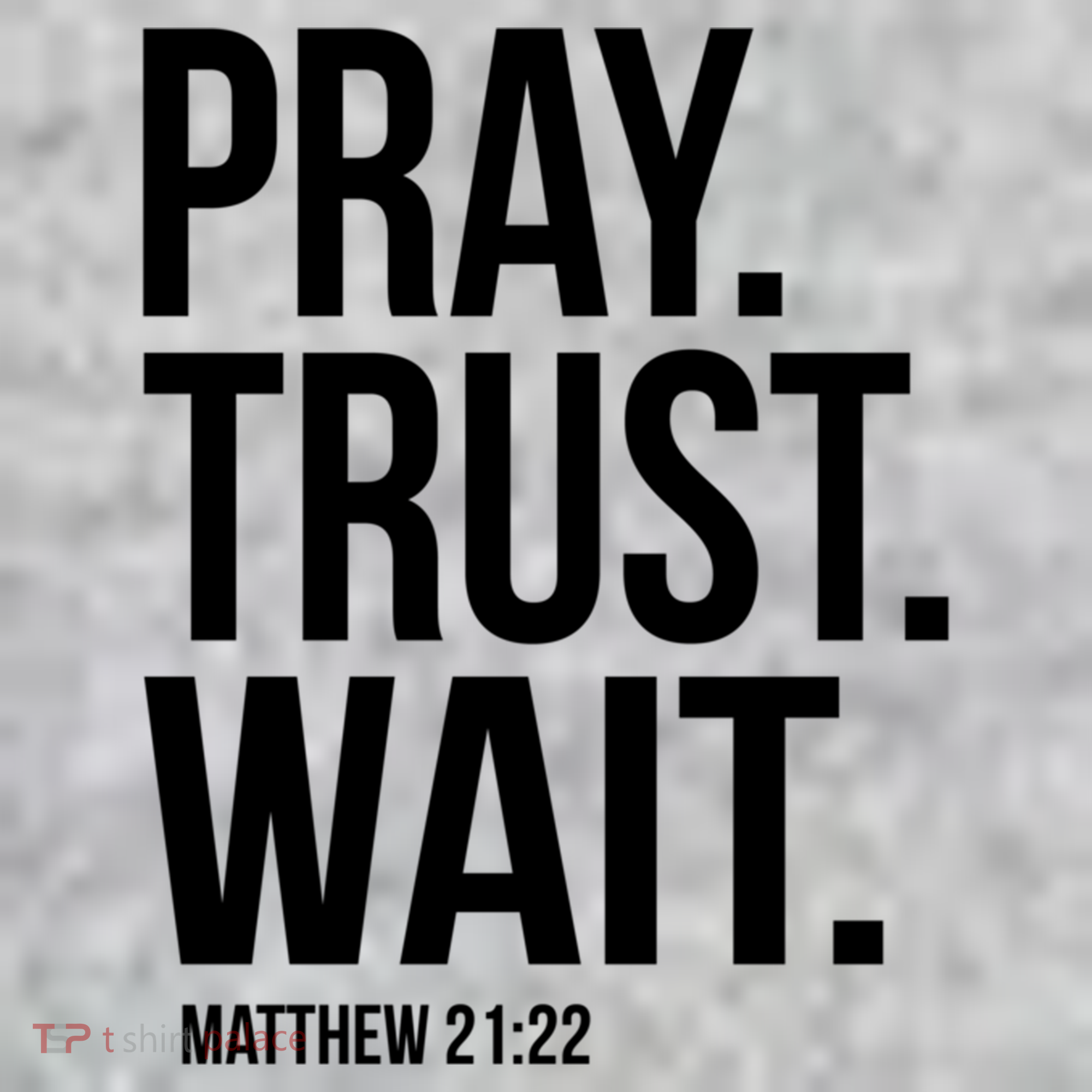 Pray Trust Wait Matthew 21:22 Scripture Christian Gift The Baniff Cuffed Pom Beanie