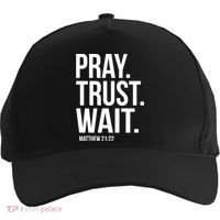 Pray Trust Wait Matthew 21:22 Scripture Christian Gift Five-Panel Snapback Cap thumb 0
