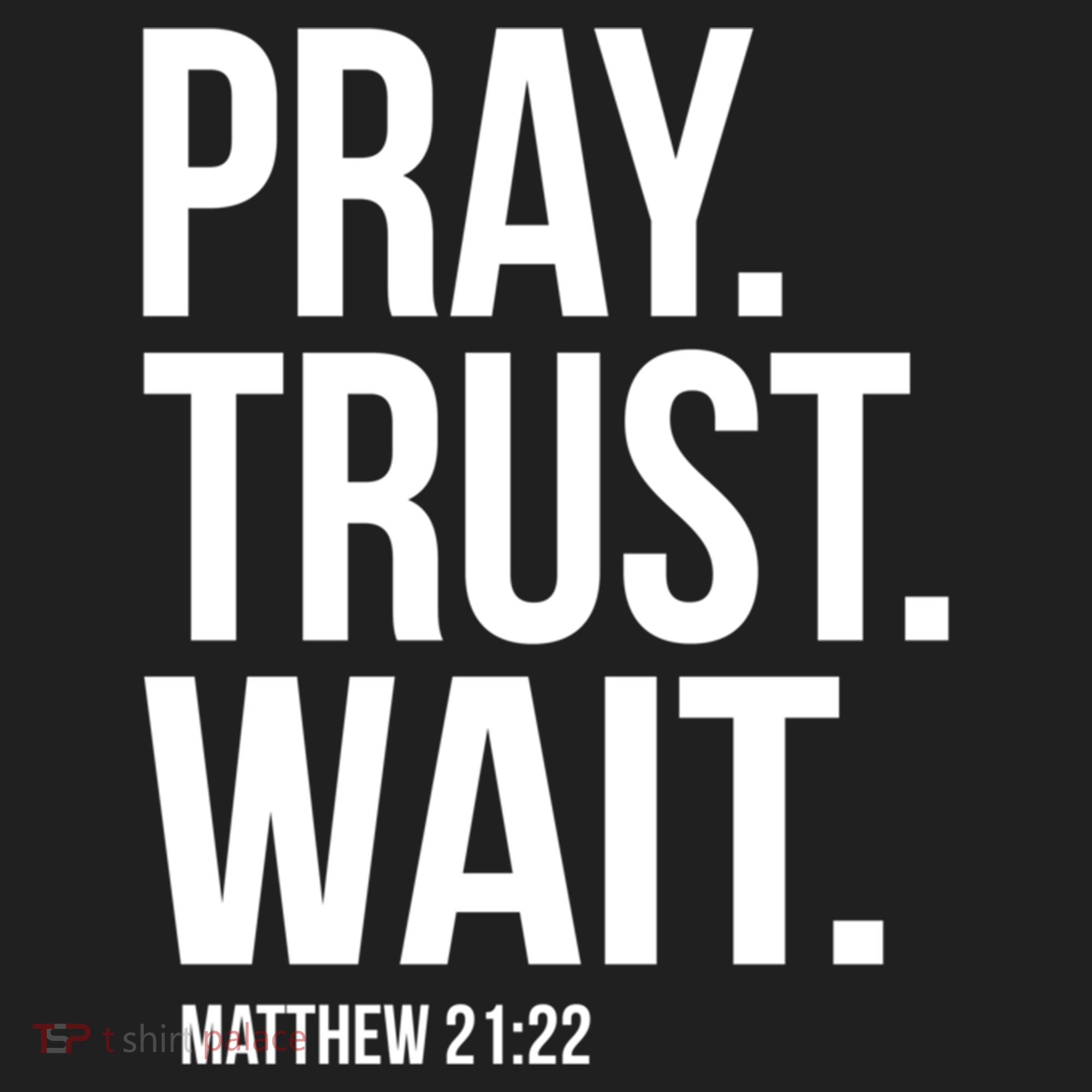 Pray Trust Wait Matthew 21:22 Scripture Christian Gift 15oz Campfire Ceramic Mug