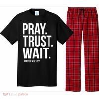 Pray Trust Wait Matthew 21:22 Scripture Christian Gift Pajama Set thumb 0