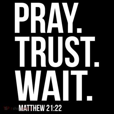 Pray Trust Wait Matthew 21:22 Scripture Christian Gift Ornament