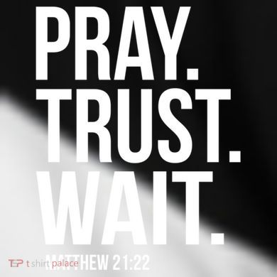 Pray Trust Wait Matthew 21:22 Scripture Christian Gift Toddler Fine Jersey T-Shirt