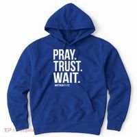 Pray Trust Wait Matthew 21:22 Scripture Christian Gift Hoodie thumb 0