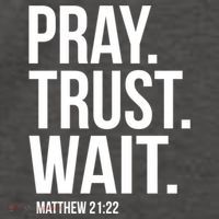 Pray Trust Wait Matthew 21:22 Scripture Christian Gift Vector Backpack thumb 2