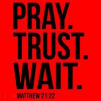 Pray Trust Wait Matthew 21:22 Scripture Christian Gift Santa Hat thumb 1