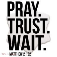 Pray Trust Wait Matthew 21:22 Scripture Christian Gift Ceramic Ornament thumb 2