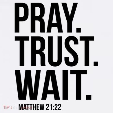 Pray Trust Wait Matthew 21:22 Scripture Christian Gift Comfort Colors Garment-Dyed Hooded Sweatshirt