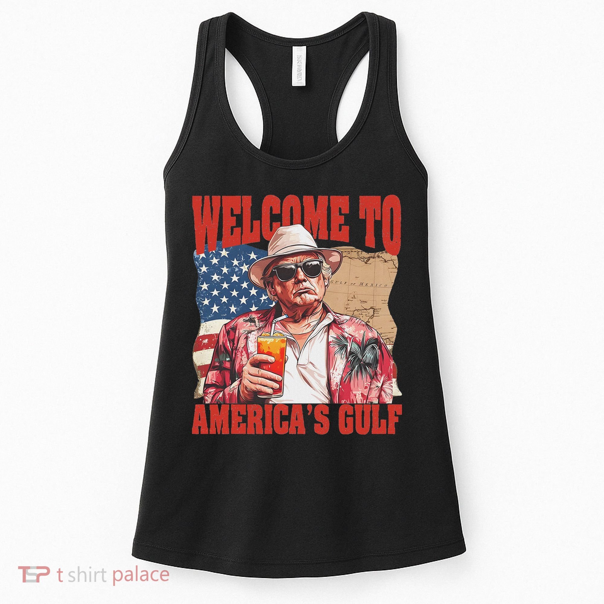 President Trump Welcome To AmericaS Gulf Mexico Women's Tank Top