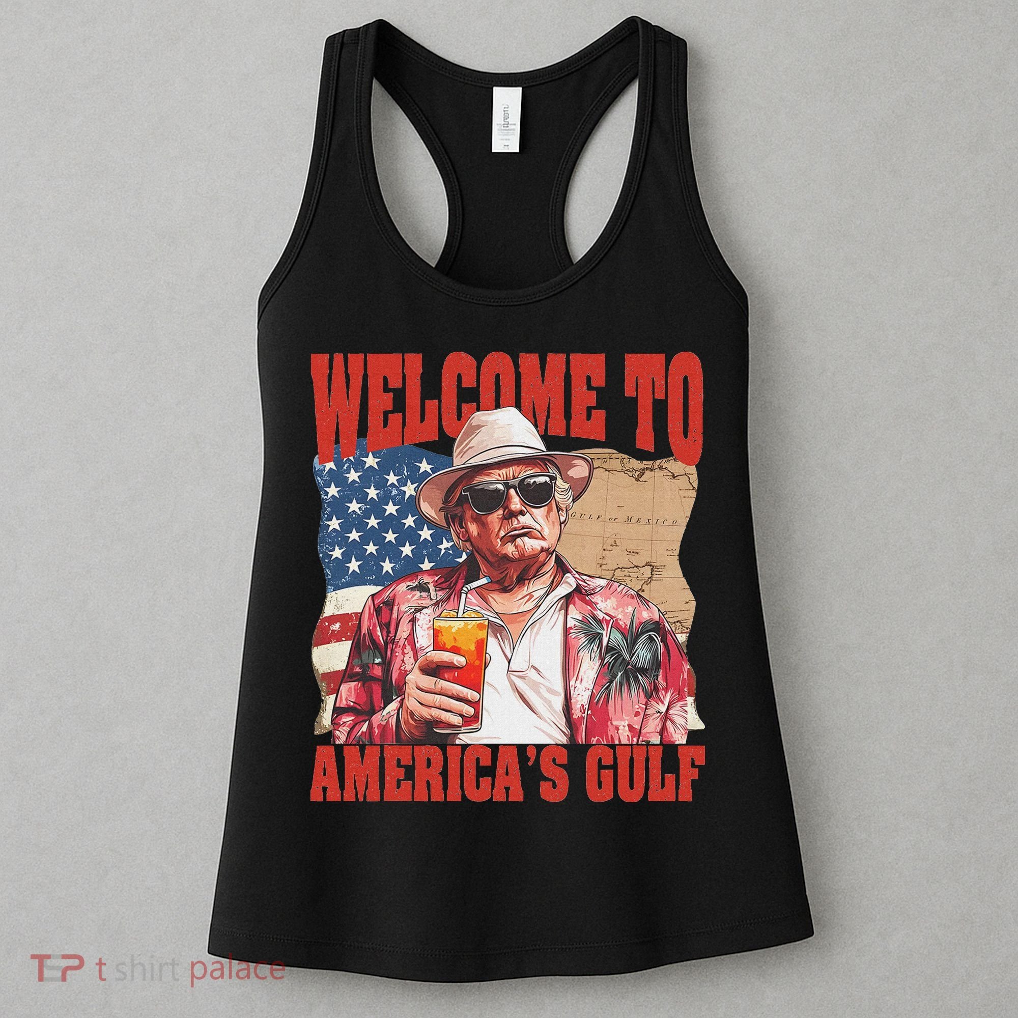 President Trump Welcome To AmericaS Gulf Mexico Women's Tank Top