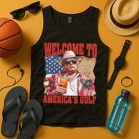President Trump Welcome To AmericaS Gulf Mexico Tank Top thumb 4