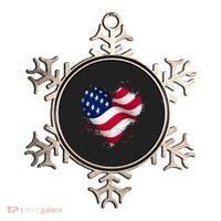 Patriotic Usa American Flag Heart Ornament thumb 0