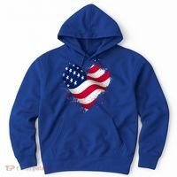 Patriotic Usa American Flag Heart Hoodie thumb 0