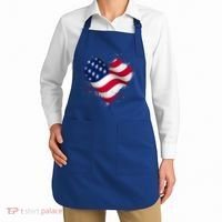 Patriotic Usa American Flag Heart Apron thumb 2