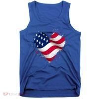 Patriotic Usa American Flag Heart Tank Top thumb 0