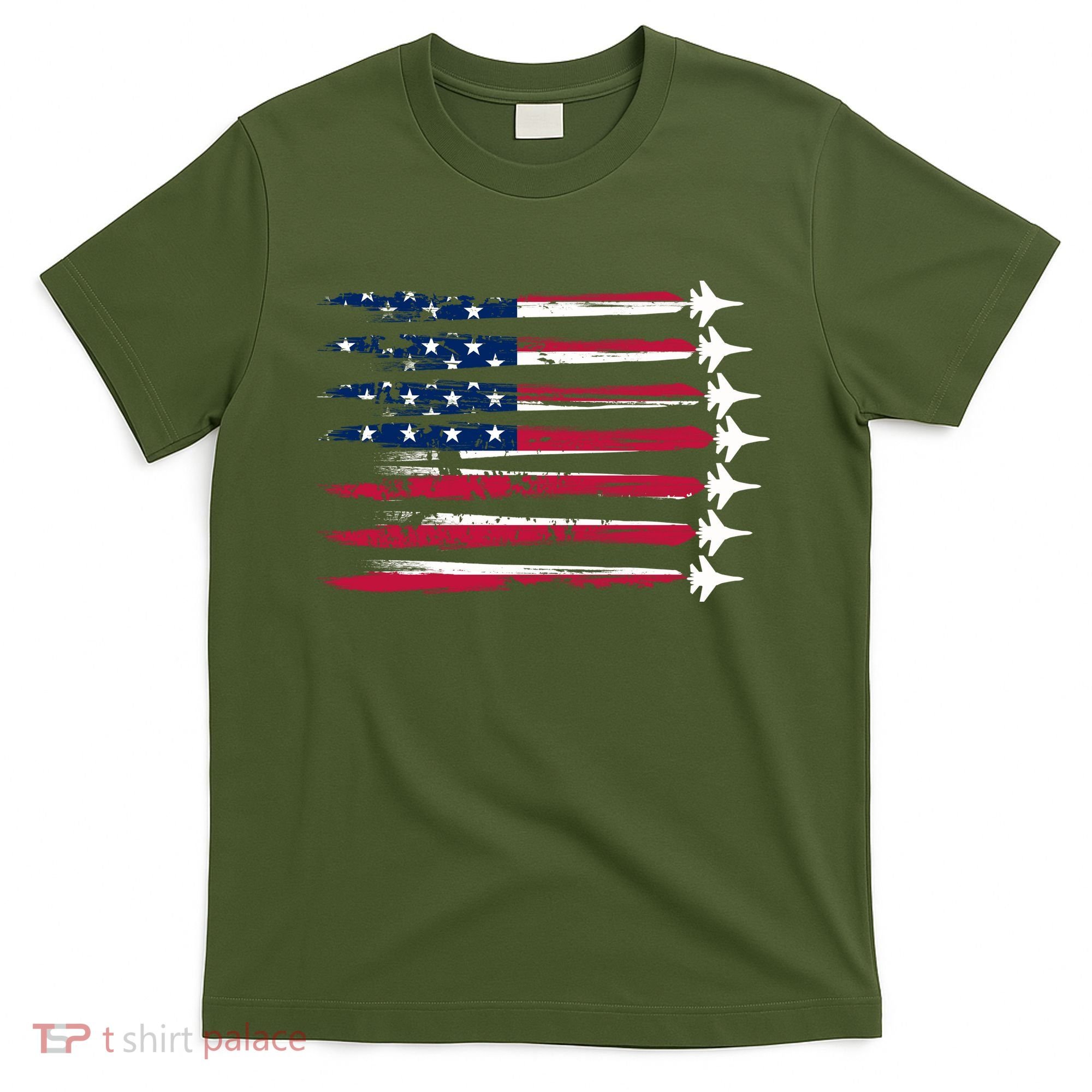 Patriotic USA American Flag Air Show Jets T-Shirt