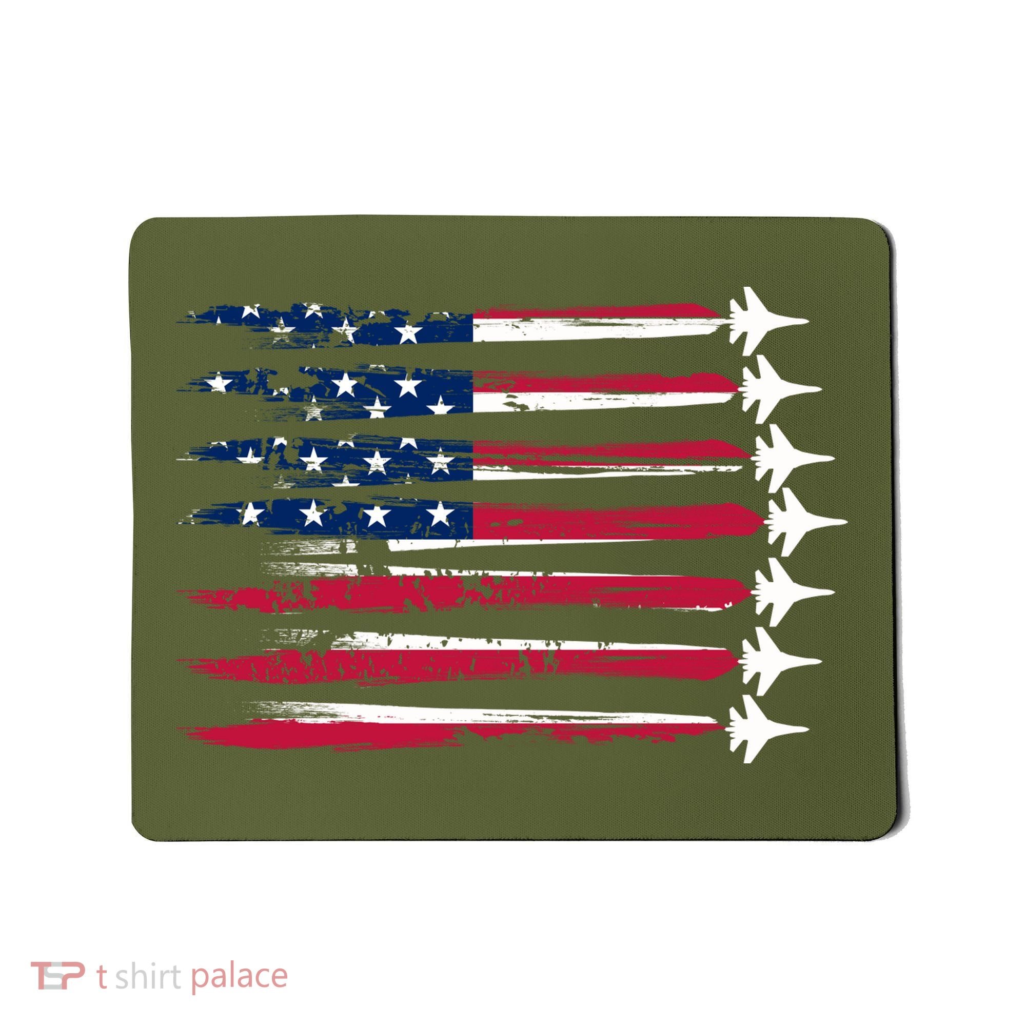Patriotic USA American Flag Air Show Jets Mousepad