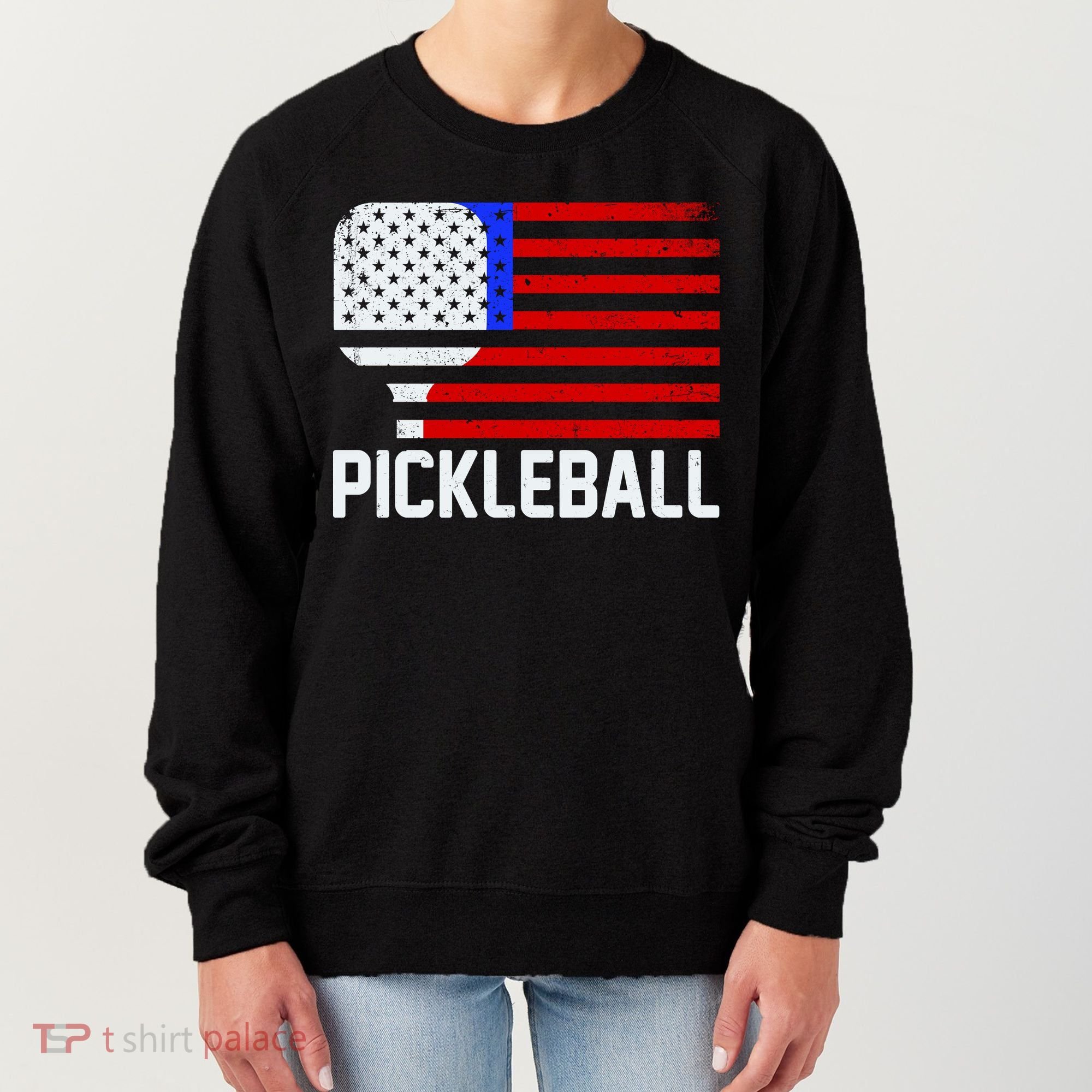 Pickeball USA American Flag Women's Sweatshirt