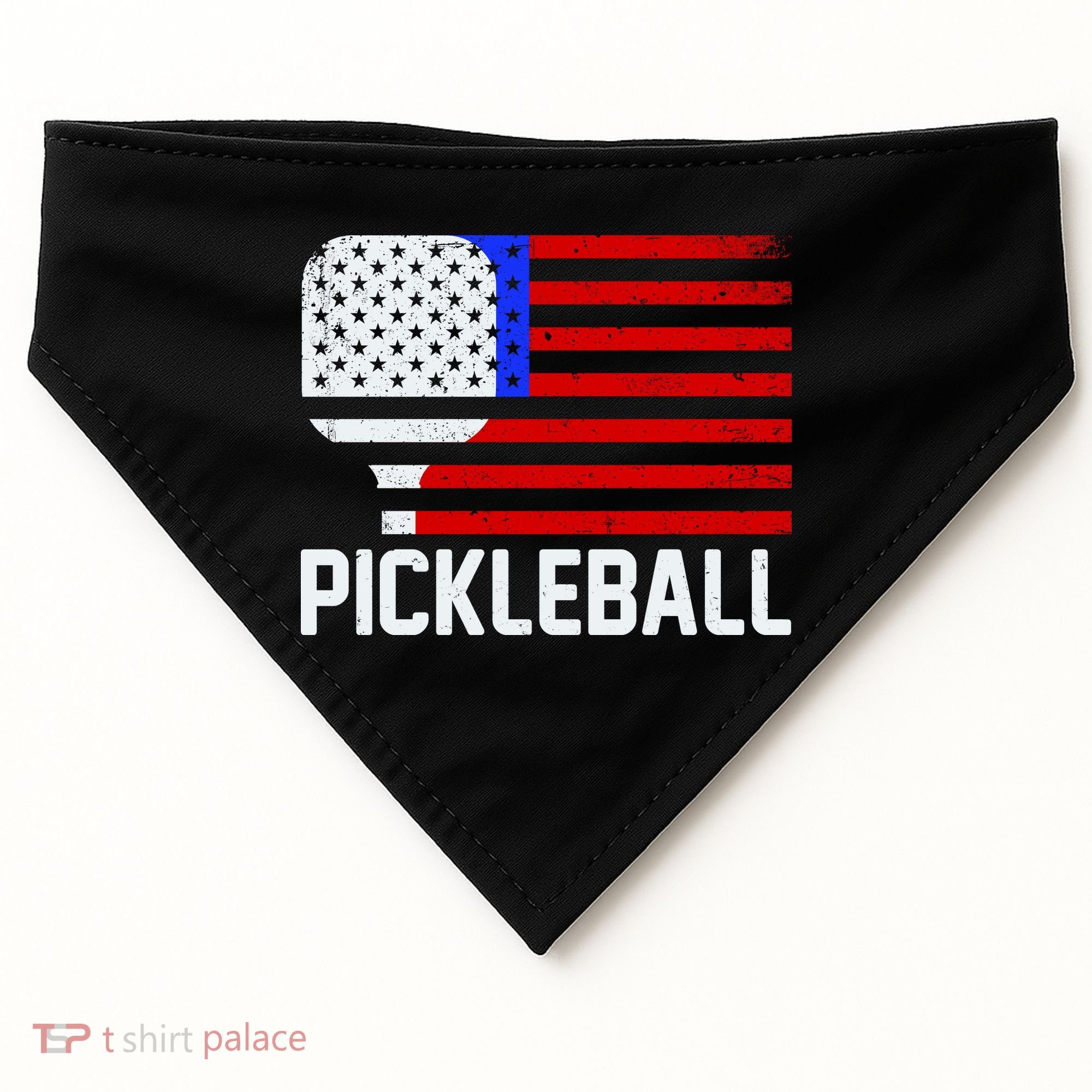 Pickeball USA American Flag USA-Made Doggie Bandana