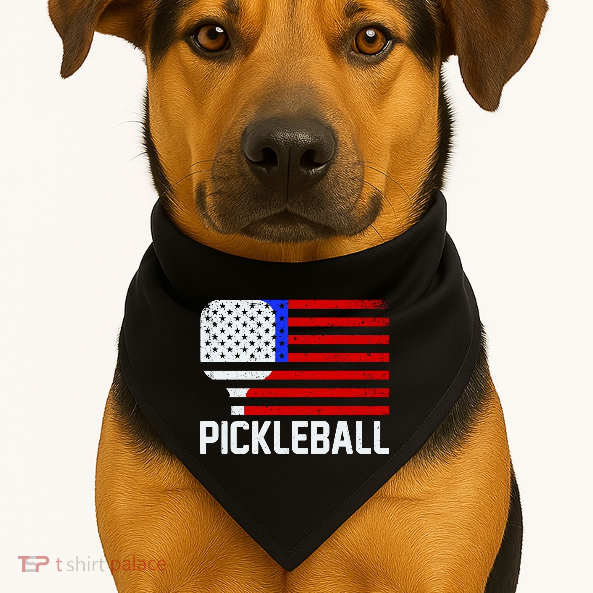 Pickeball USA American Flag USA-Made Doggie Bandana