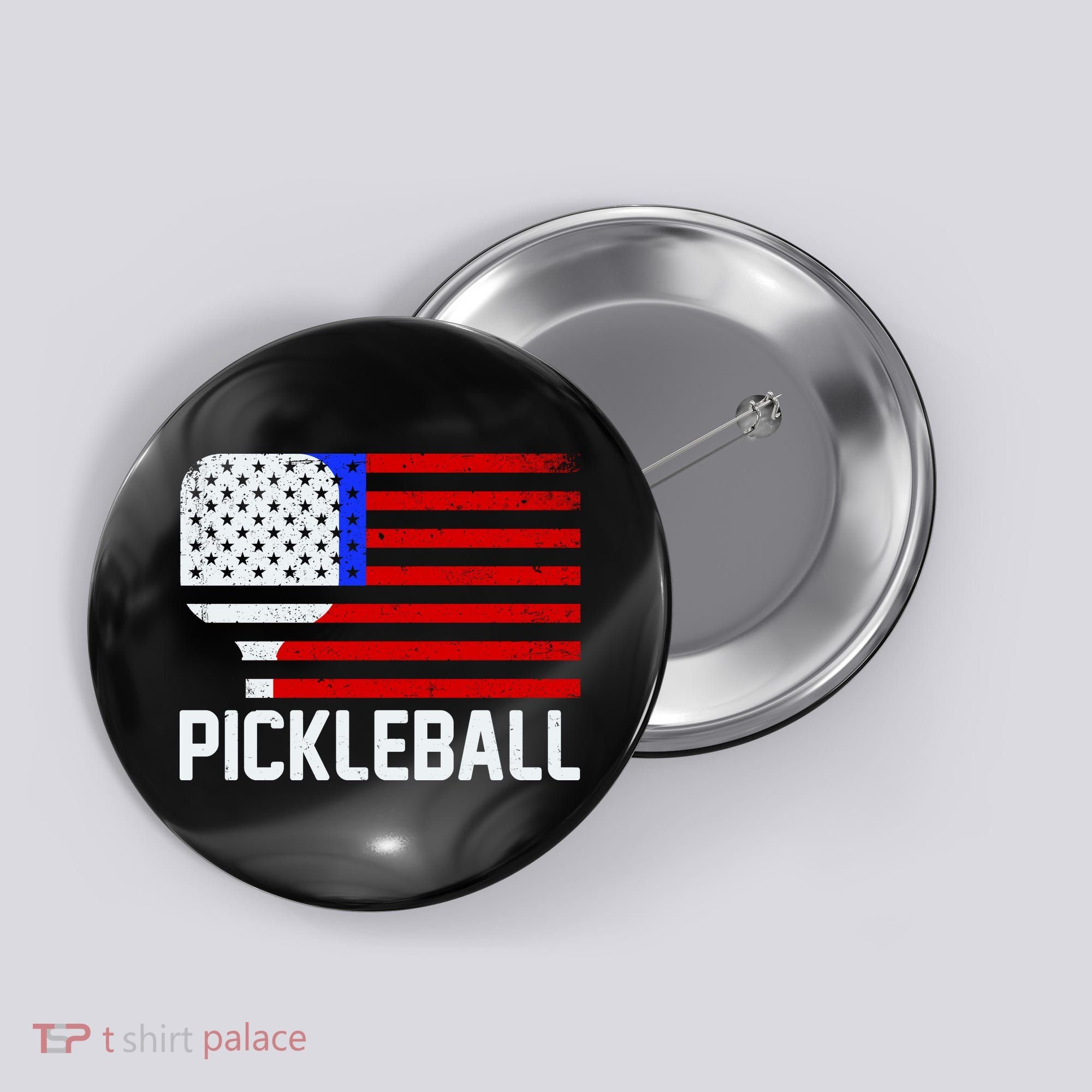 Pickeball USA American Flag Button