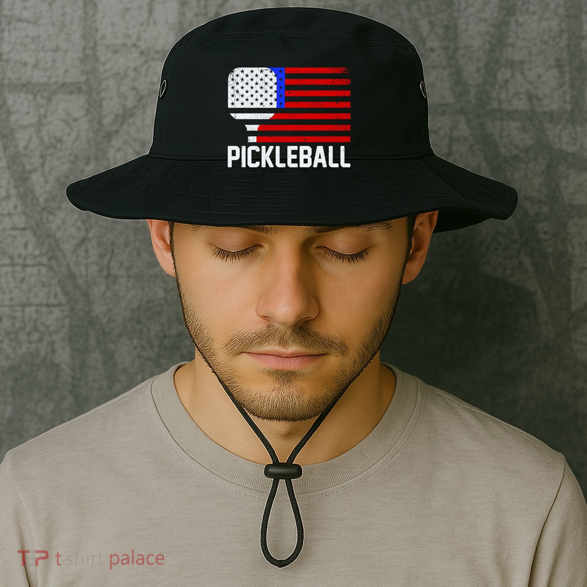 Pickeball USA American Flag Bucket Hat