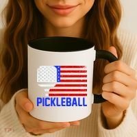 Pickeball USA American Flag Coffee Mug thumb 3