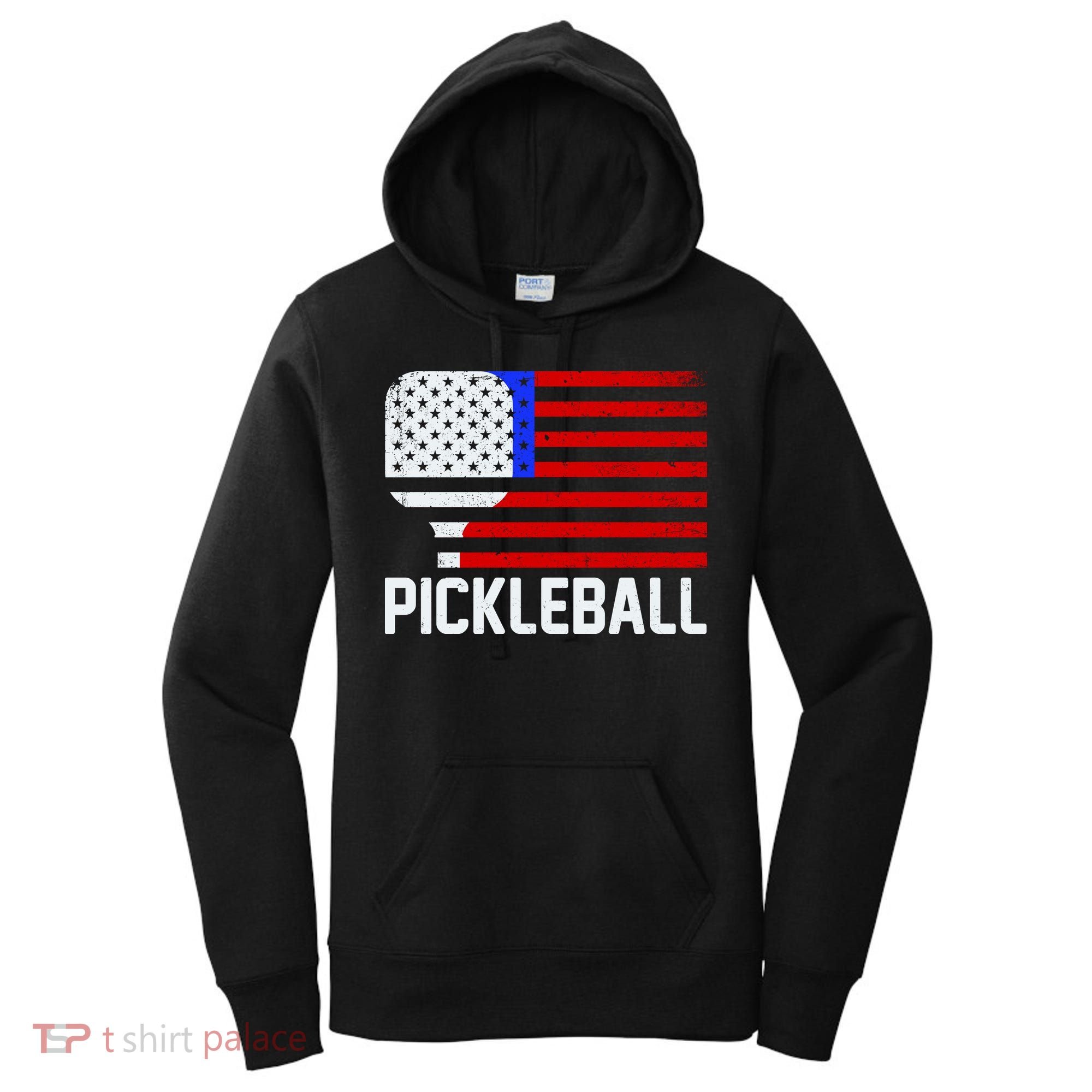 Pickeball USA American Flag Women's Hoodie