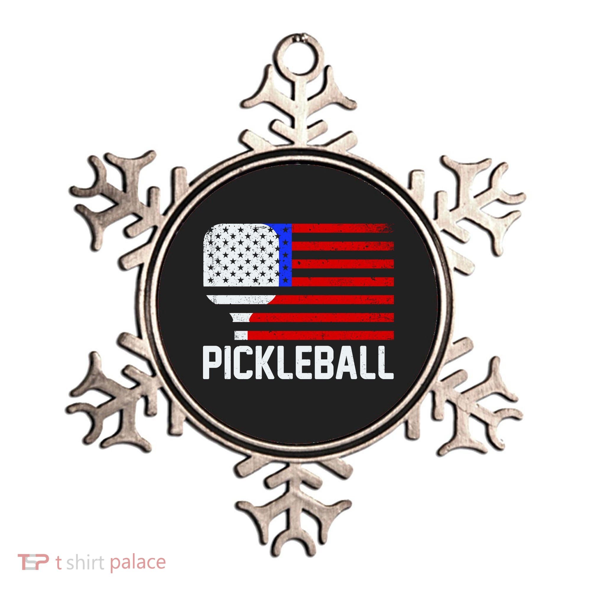 Pickeball USA American Flag Ornament