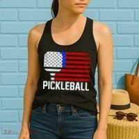 Pickeball USA American Flag Women's Tank Top thumb 2