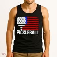 Pickeball USA American Flag Tank Top thumb 3