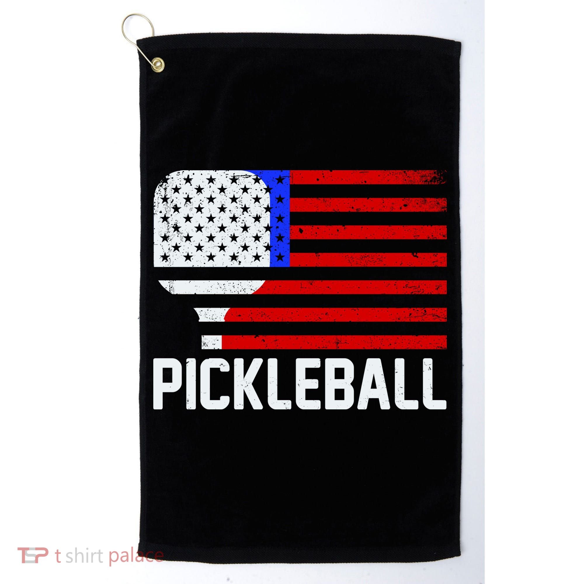 Pickeball USA American Flag Golf Towel