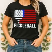Pickeball USA American Flag Women's T-Shirt thumb 2