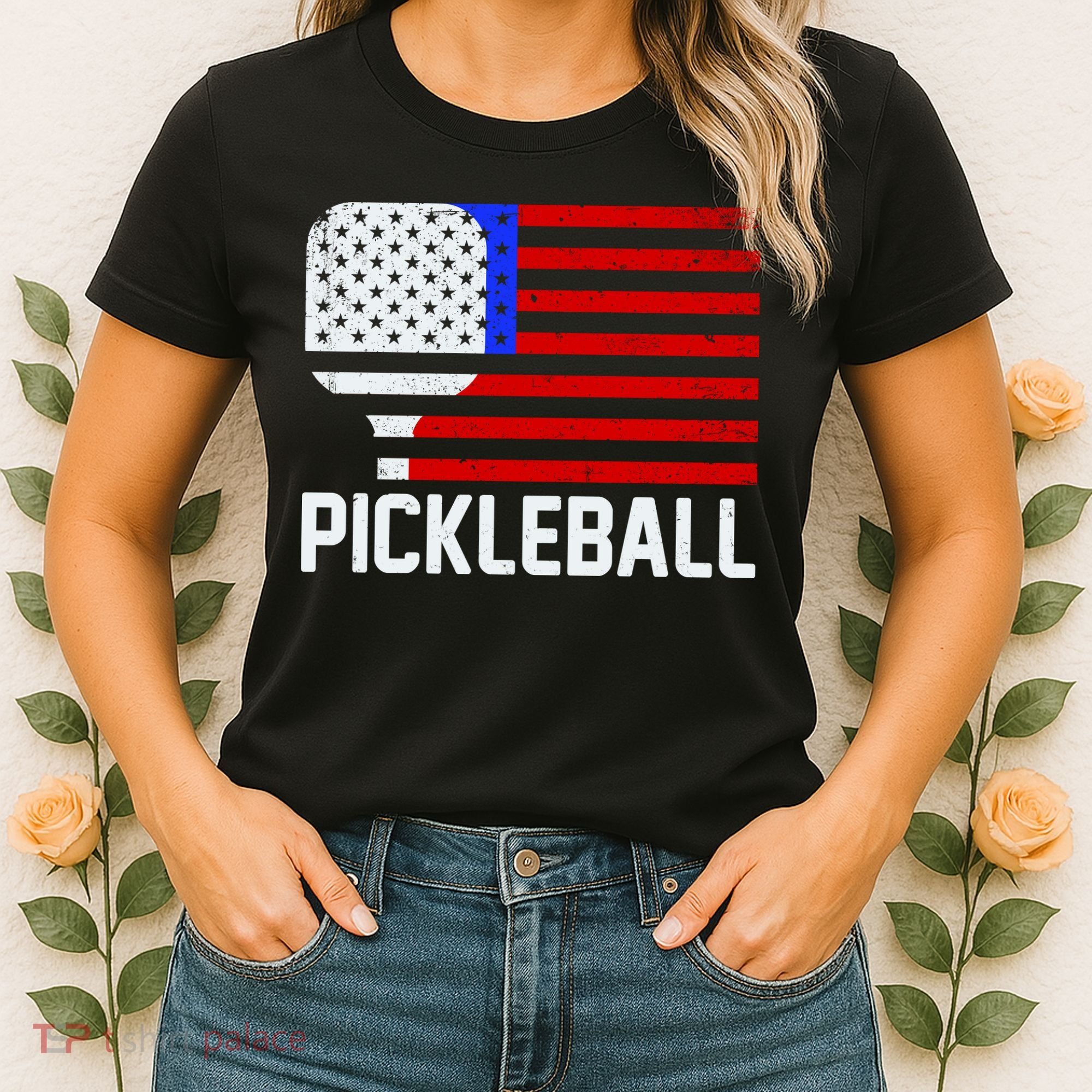 Pickeball USA American Flag Women's T-Shirt