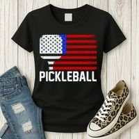Pickeball USA American Flag Women's T-Shirt thumb 3