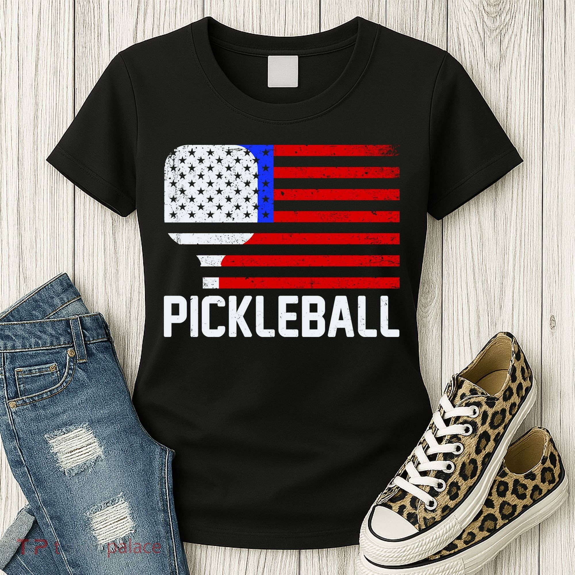 Pickeball USA American Flag Women's T-Shirt