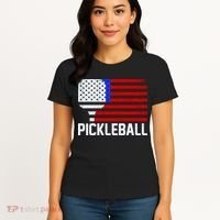 Pickeball USA American Flag Women's T-Shirt thumb 4