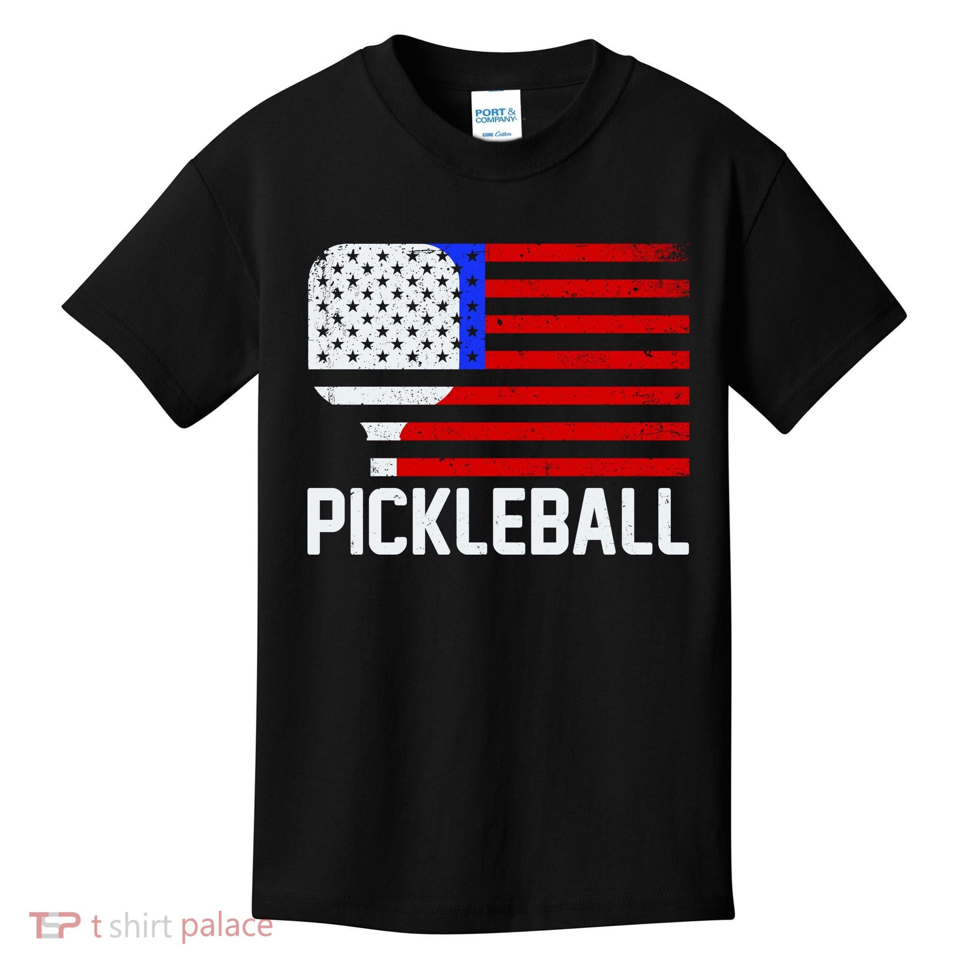 Pickeball USA American Flag Kids T-Shirt