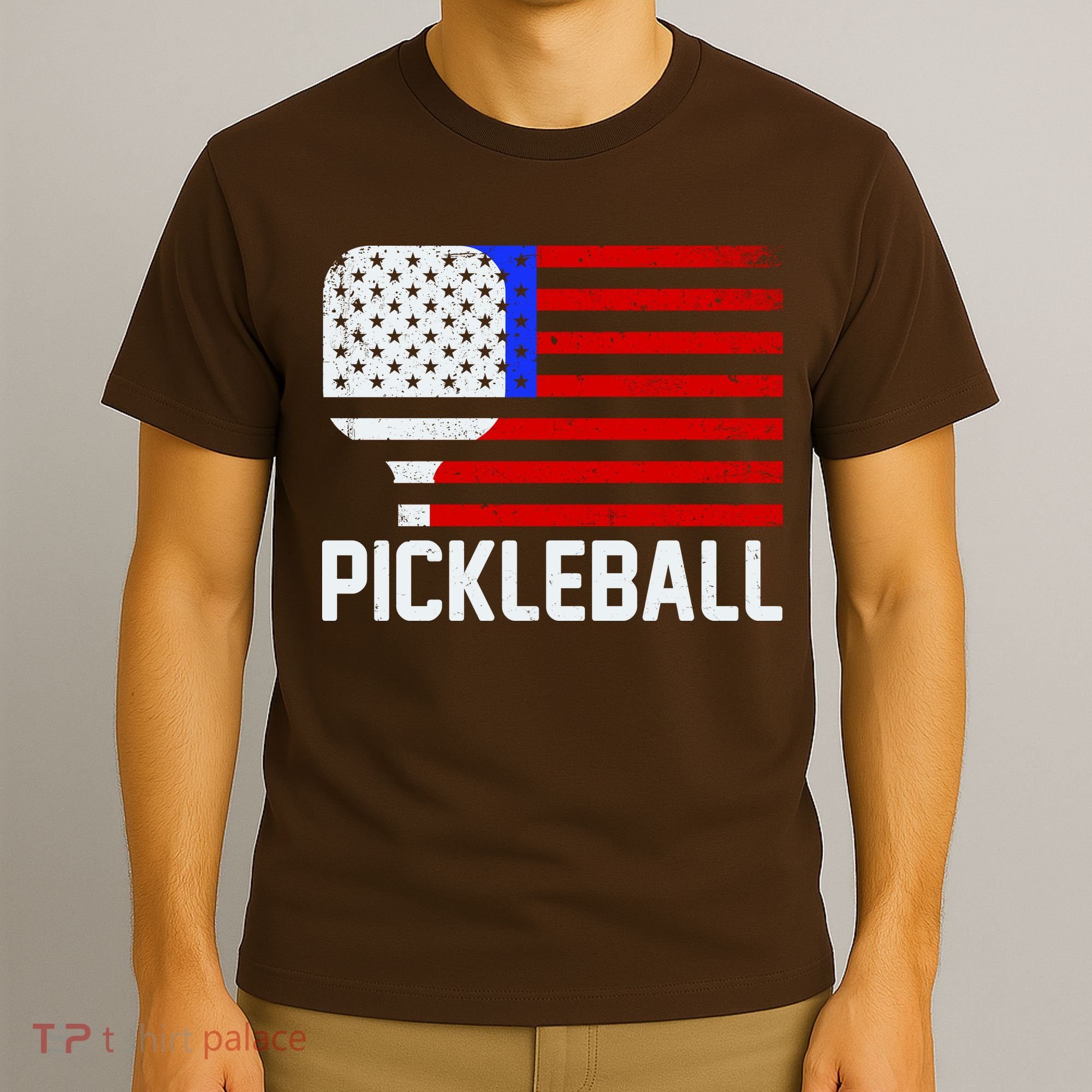 Pickeball USA American Flag T-Shirt