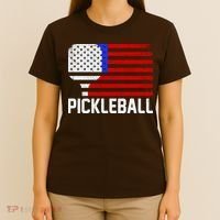 Pickeball USA American Flag T-Shirt thumb 4