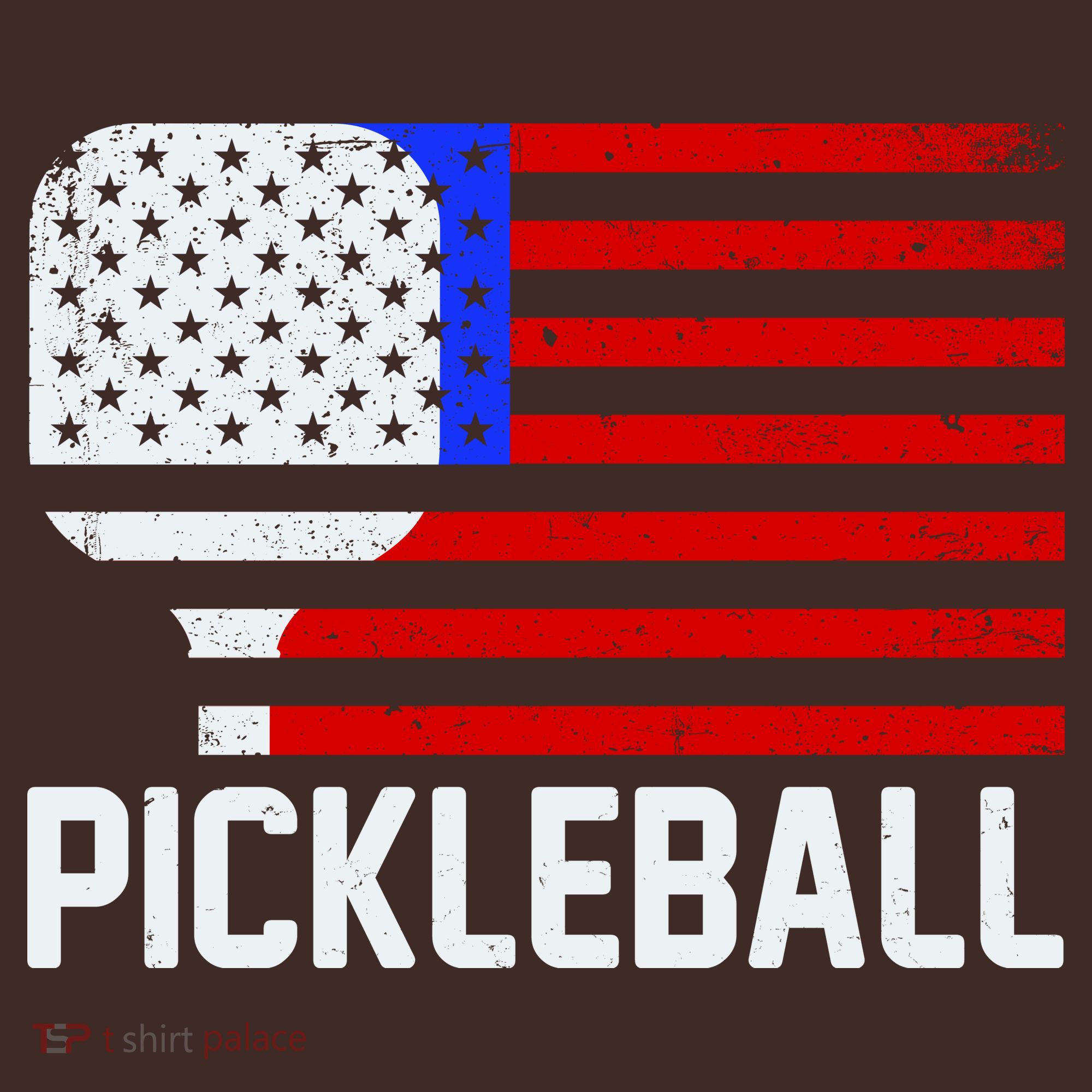 Pickeball USA American Flag T-Shirt