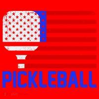Pickeball USA American Flag Santa Hat thumb 1