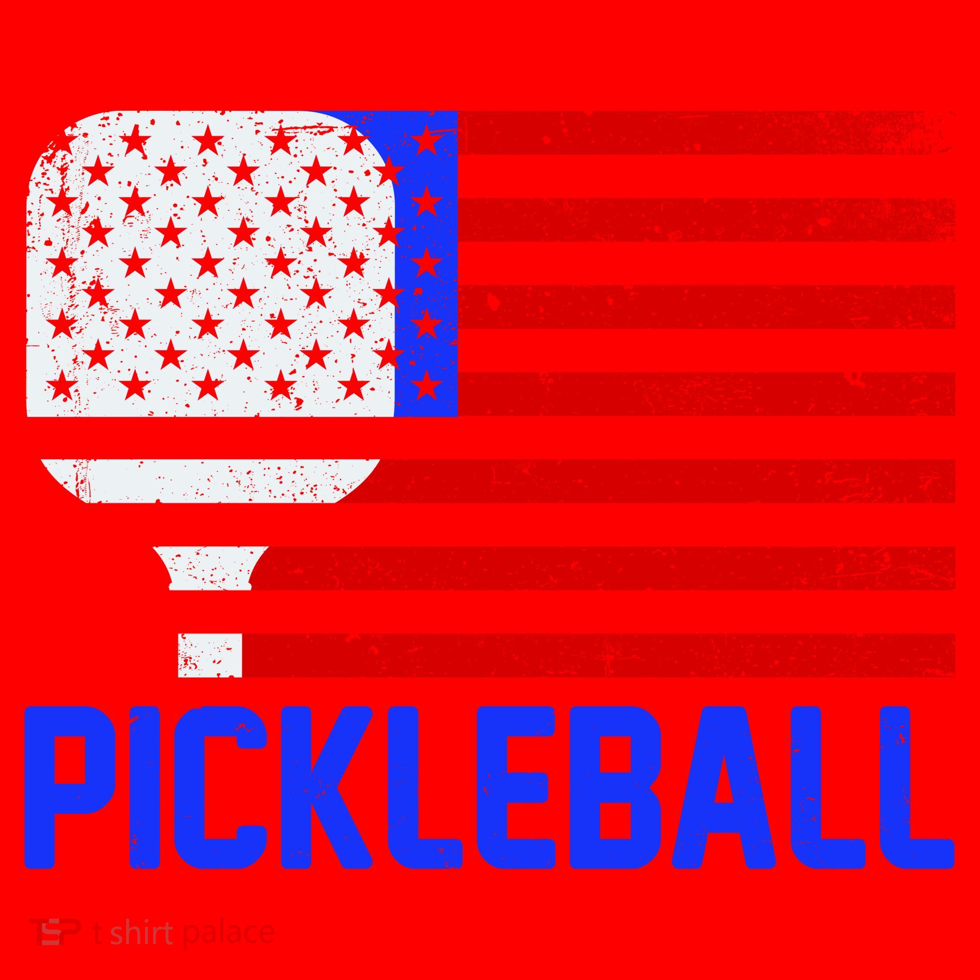 Pickeball USA American Flag Santa Hat