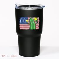 Pickleball US American Flag Pickle With Paddle Pickle Ball Tumbler thumb 0