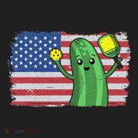 Pickleball US American Flag Pickle With Paddle Pickle Ball Tumbler thumb 3